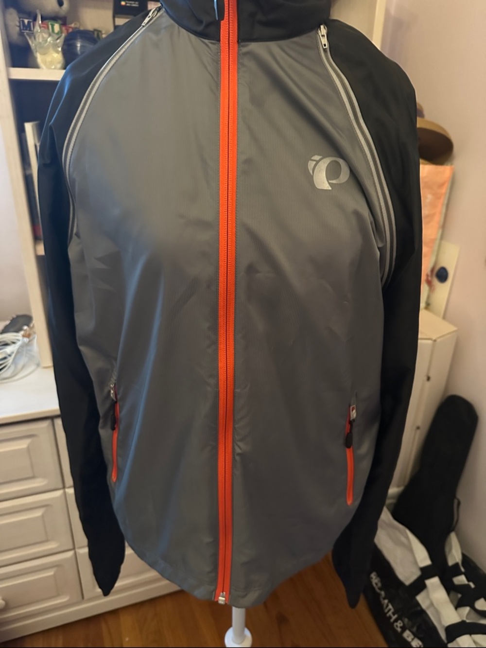 Pearl Izumi men’s Gray & Black convertible  Elite Barrier jacket size large